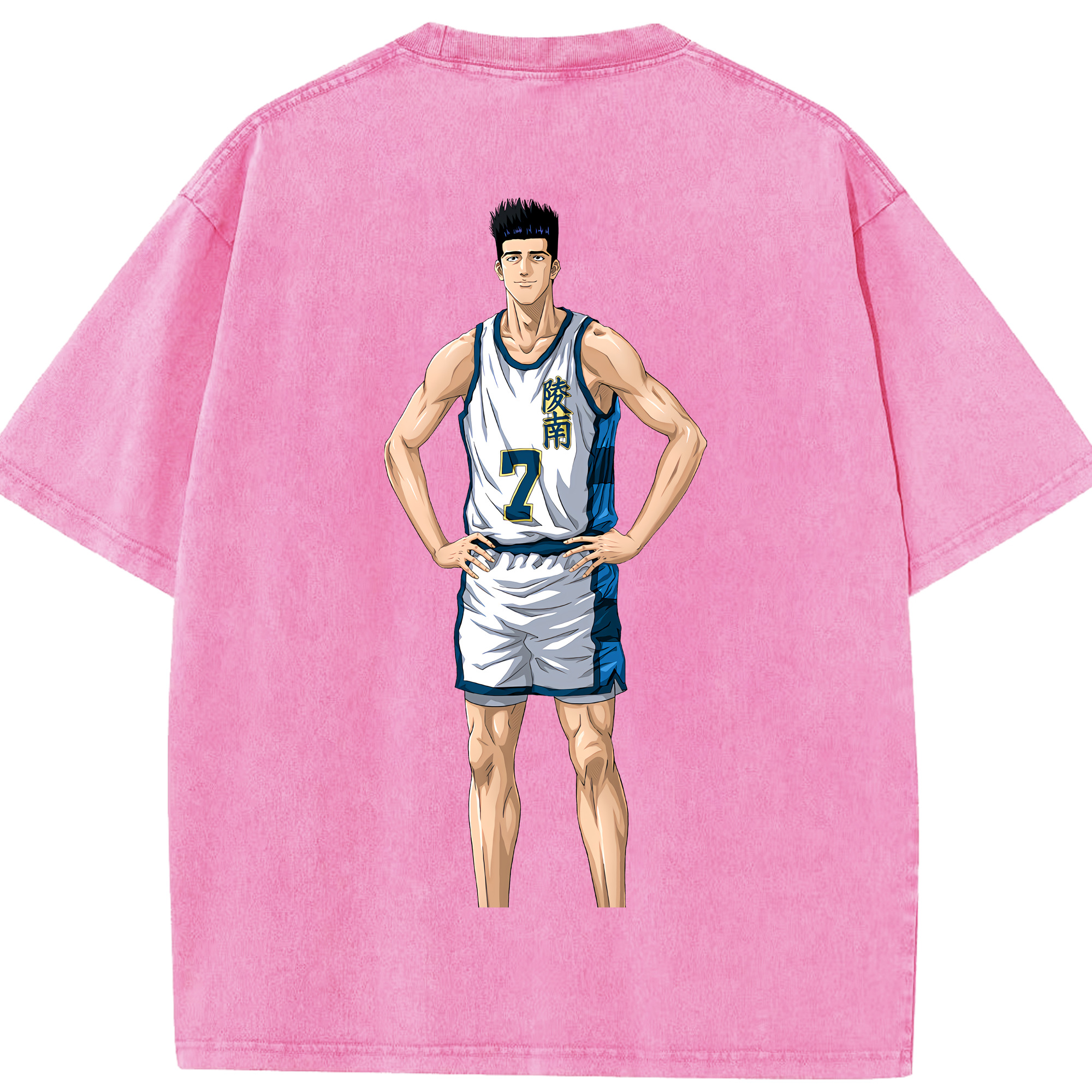 （画像用） SLAM DUNK／スラムダンク 綿100% ヴィンテージ風 半袖Tシャツ（背面プリント）
